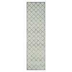 Tapis de couloir Anguilla Gris - Vert - Textile - 67 x 240 cm