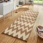 Tapis de couloir Fabric Fibres synthétiques - Beige - 80 x 200 cm