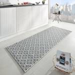 Tapis de couloir Flake Fibres synthétiques - Crème / Bleu