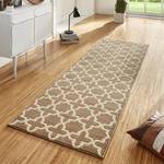 Tapis de couloir Glam Fibres synthétiques - Marron clair - 80 x 300 cm