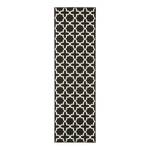Tapis de couloir Glam Fibres synthétiques - Noir - 80 x 200 cm