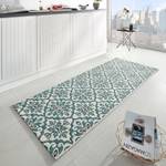 Tapis de couloir Jewel Fibres synthétiques - Turquoise / Sable