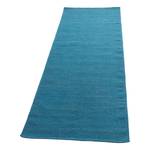 Tapis de couloir Kelim Uni Turquoise - 80 x 200 cm