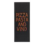 Tapis de couloir Pizza Pasta Vino Fibres synthétiques - Noir