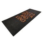 Tapis de couloir Pizza Pasta Vino Fibres synthétiques - Noir