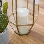 Laterne Hexagen Metall / Glas - Gold