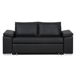 Sofa letto LATINA con bracciolo sloping Similpelle - Similpelle Monera: nero - Larghezza: 170 cm