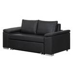 Sofa letto LATINA con bracciolo sloping Similpelle - Similpelle Monera: nero - Larghezza: 170 cm