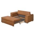 Canapé convertible Latina IX Cuir synthétique - Cognac - Largeur : 170 cm