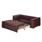 Sofa letto LATINA con bracciolo sloping Similpelle - Similpelle Monera: aubergine - Larghezza: 170 cm