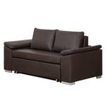 Sofa letto LATINA con bracciolo sloping Similpelle - Similpelle Monera: marrone - Larghezza: 170 cm