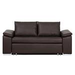 Sofa letto LATINA con bracciolo sloping Similpelle - Similpelle Monera: marrone - Larghezza: 170 cm