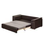 Sofa letto LATINA con bracciolo sloping Similpelle - Similpelle Monera: marrone - Larghezza: 190 cm