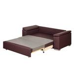 Sofa letto LATINA con bracciolo sloping Similpelle - Similpelle Monera: aubergine - Larghezza: 210 cm