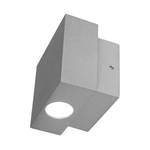 LED-buitenlamp Block II aluminium zilverkleurig 1 lichtbron