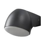 LED-Außenwandleuchte Ferrera Round Glas / Aluminium - 1-flammig - Weiß / Schwarz