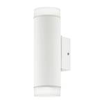 Applique extérieure LED Riga Fina II Matériau synthétique / Acier - 2 ampoules - Blanc - Blanc