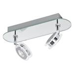 LED-Deckenleuchte Agueda I Glas / Stahl - 2-flammig - Flammenanzahl: 2