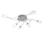 LED-plafondlamp Anastasia glas/staal - Aantal lichtbronnen: 8