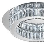 LED-plafondlamp Corliano kristalglas/roestvrij staal - 1 lichtbron