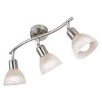 LED-plafondspot Daytona glas/metaal - Wit/chroomkleurig - Aantal lichtbronnen: 3