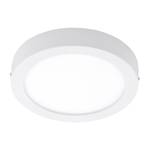 LED-plafondlamp Fueva V kunststof/metaal - 1 lichtbron - Wit