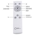 Plafonnier LED Jonas Creston Blanc / Acier - 1 ampoule - Diamètre : 59 cm