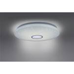 Plafonnier LED Jonas Creston Blanc / Acier - 1 ampoule - Diamètre : 59 cm