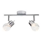 LED-Deckenleuchte Lastra 2-flammig Silber Metall, verchromt