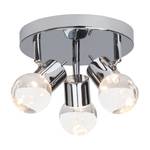 Lampada da soffitto LED Lastra 3 luci Color argento Metallo cromato