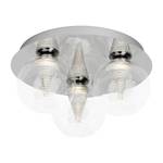 LED-plafondlamp Metropolis Spiral glas/staal - 3 lichtbronnen - Chrome