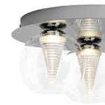 LED-plafondlamp Metropolis Spiral glas/staal - 3 lichtbronnen - Chrome