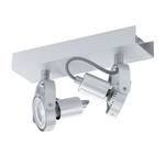 Plafonnier LED Novorio Aluminium - 2 - Aluminium - Aluminium - Nb d'ampoules : 2