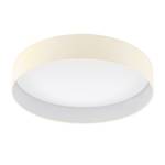 Plafonnier LED Palomaro Tissu / Matériau synthétique - 1 ampoule - 50 - Crème - Crème - Diamètre : 50 cm