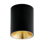 Plafonnier LED Polasso V Aluminium / Matériau synthétique - 1 ampoule - Noir / Doré