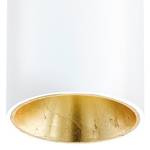 LED-plafondlamp Polasso V aluminium/kunststof - 1 lichtbron - Wit/goudkleurig