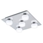LED-plafondlamp Romendo kunststof/staal - 5 lichtbronnen