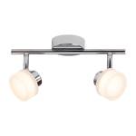 LED-Deckenleuchte Rory 2-flammig Silber Metall, verchromt