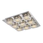 LED-Deckenleuchte Schelli 9-flammig Silber Metall, verchromt