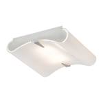 LED-plafondlamp Secret glas/staal wit 2 lichtbronnen