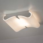 LED-plafondlamp Secret glas/staal wit 2 lichtbronnen