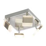 LED-plafondlamp Target II plexiglas/metaal - 4 lichtbronnen