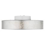 LED-Deckenleuchte Ted Webstoff / Acrylglas - 1-flammig - Weiß / Silber
