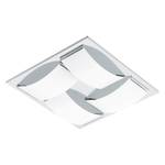 LED-plafondlamp Wasao glas/roestvrij staal - 4 lichtbronnen