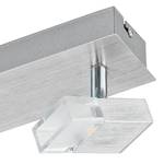 LED-plafondspot Gemini I glas/aluminium - 2 lichtbronnen