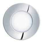 LED-Einbauleuchte Fueva II Kunststoff / Metall - 1-flammig - Weiß / Chrom - Durchmesser: 9 cm
