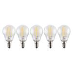 Ampoules LED Leverano (lot de 5) Blanc - Verre - Hauteur : 9 cm