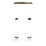 Suspension LED Alessia Laiton vieilli Métal 2 ampoules