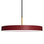 LED-hanglamp Asteria staal/aluminium - 1 lichtbron - Bordeauxrood