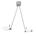 LED-hanglamp Attik by Micron aluminium/glas - zilverkleurig